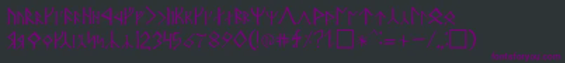 Шрифт AngerthasMoria – фиолетовые шрифты на чёрном фоне