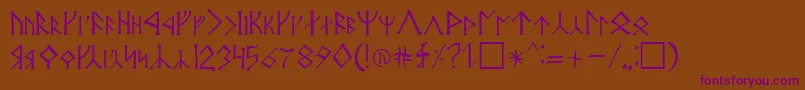 Шрифт AngerthasMoria – фиолетовые шрифты на коричневом фоне