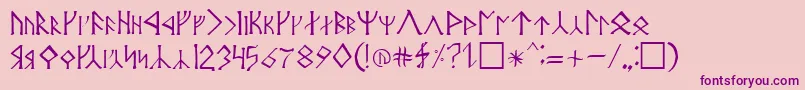 AngerthasMoria Font – Purple Fonts on Pink Background
