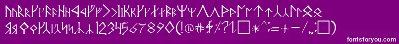 Шрифт AngerthasMoria – белые шрифты на фиолетовом фоне