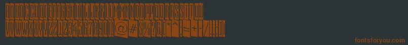Шрифт AEmpirialcmdn – коричневые шрифты на чёрном фоне