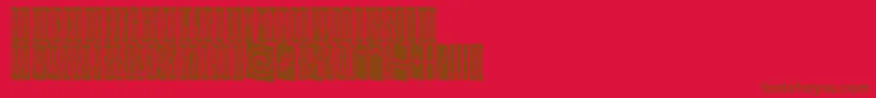 AEmpirialcmdn Font – Brown Fonts on Red Background
