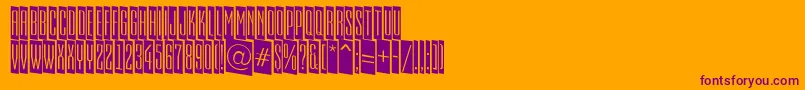 AEmpirialcmdn Font – Purple Fonts on Orange Background