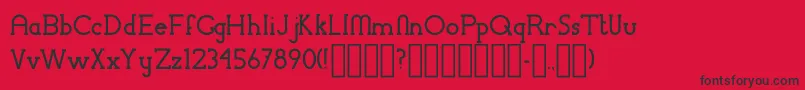 ChremselSerif-Schriftart – Schwarze Schriften auf rotem Hintergrund