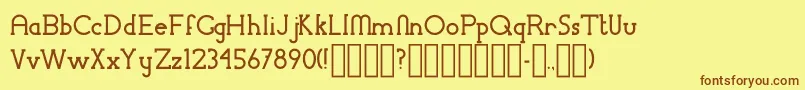 ChremselSerif Font – Brown Fonts on Yellow Background