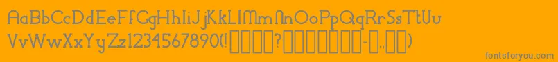 フォントChremselSerif – オレンジの背景に灰色の文字