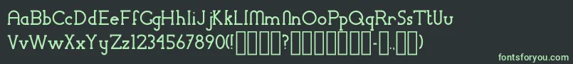 ChremselSerif Font – Green Fonts on Black Background