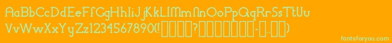 ChremselSerif Font – Green Fonts on Orange Background
