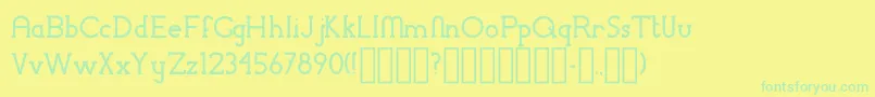 フォントChremselSerif – 黄色い背景に緑の文字