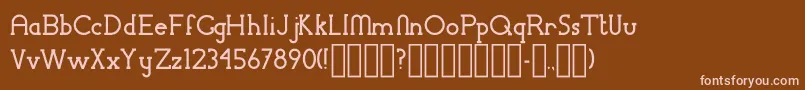 ChremselSerif Font – Pink Fonts on Brown Background