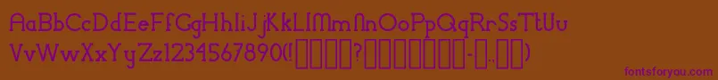ChremselSerif Font – Purple Fonts on Brown Background