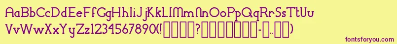 ChremselSerif Font – Purple Fonts on Yellow Background