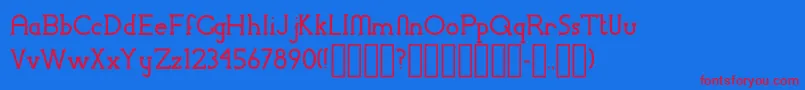 ChremselSerif Font – Red Fonts on Blue Background