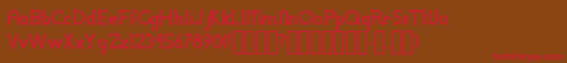 フォントChremselSerif – 赤い文字が茶色の背景にあります。
