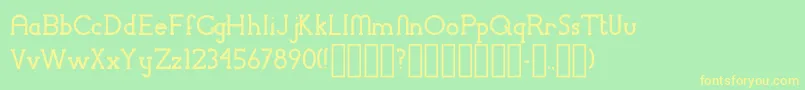 ChremselSerif Font – Yellow Fonts on Green Background