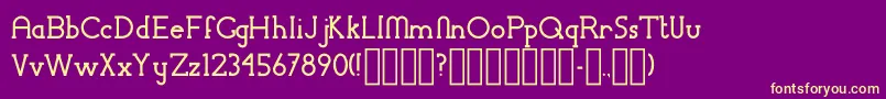 ChremselSerif Font – Yellow Fonts on Purple Background