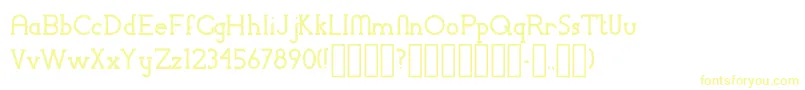 ChremselSerif-Schriftart – Gelbe Schriften auf weißem Hintergrund