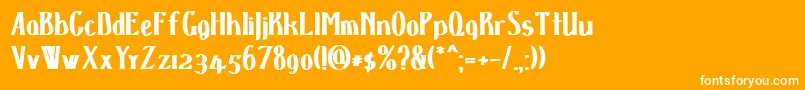 D spenserblack Font – White Fonts on Orange Background