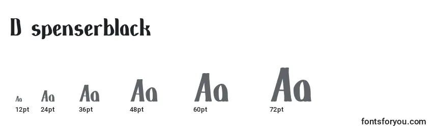 D spenserblack Font Sizes