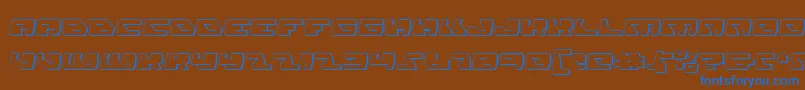 DaedalusShadow Font – Blue Fonts on Brown Background