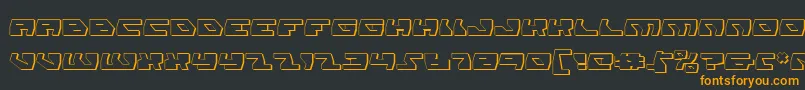 フォントDaedalusShadow – 黒い背景にオレンジの文字