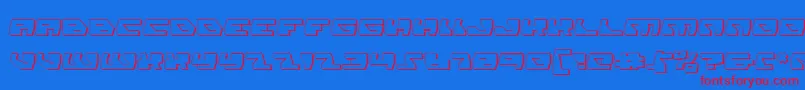 DaedalusShadow Font – Red Fonts on Blue Background