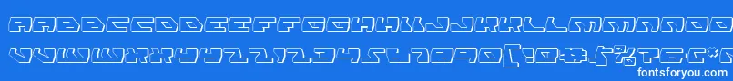 DaedalusShadow Font – White Fonts on Blue Background