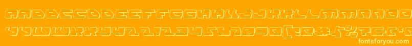 DaedalusShadow Font – Yellow Fonts on Orange Background