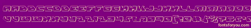 DaedalusShadow Font – Yellow Fonts on Purple Background