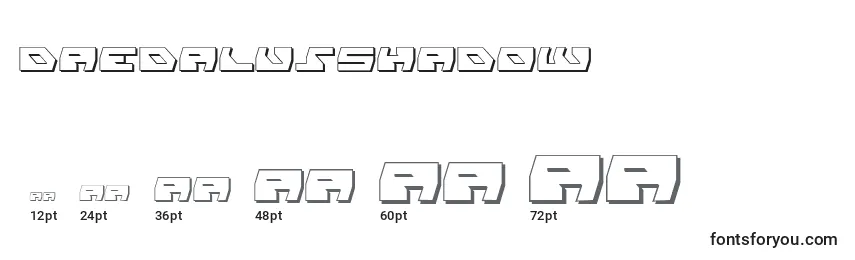 Размеры шрифта DaedalusShadow