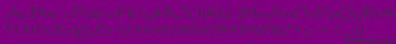 フォントPresident.Kz – 紫の背景に黒い文字