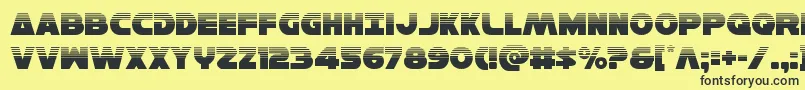 Hansolov3half Font – Black Fonts on Yellow Background