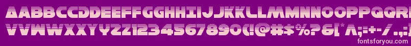 Hansolov3half Font – Pink Fonts on Purple Background