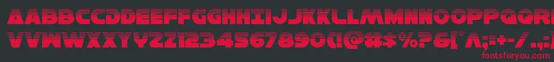 Шрифт Hansolov3half – красные шрифты на чёрном фоне