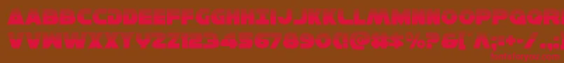 Hansolov3half Font – Red Fonts on Brown Background