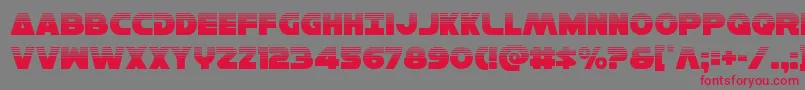 Hansolov3half Font – Red Fonts on Gray Background
