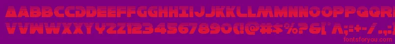 Hansolov3half Font – Red Fonts on Purple Background