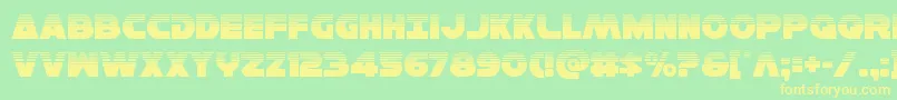 Police Hansolov3half – polices jaunes sur fond vert
