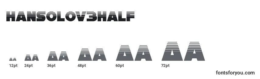 Размеры шрифта Hansolov3half