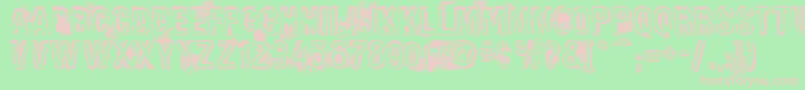 Phatgrunge Font – Pink Fonts on Green Background