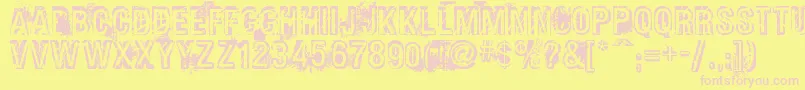 Phatgrunge Font – Pink Fonts on Yellow Background