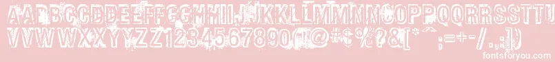 Phatgrunge Font – White Fonts on Pink Background