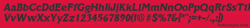 VeracruzBoldita Font – Black Fonts on Red Background