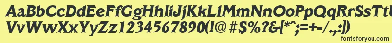 VeracruzBoldita Font – Black Fonts on Yellow Background