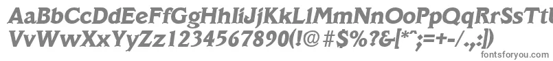 VeracruzBoldita-fontti – harmaat kirjasimet valkoisella taustalla
