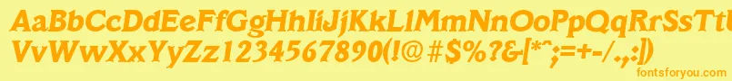 VeracruzBoldita Font – Orange Fonts on Yellow Background