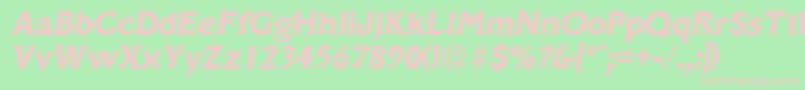 VeracruzBoldita Font – Pink Fonts on Green Background