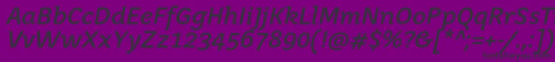 JuvenislightBolditalic Font – Black Fonts on Purple Background