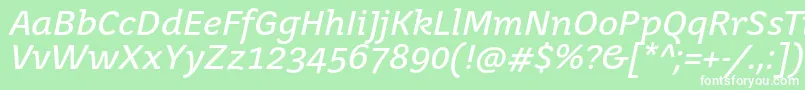 JuvenislightBolditalic Font – White Fonts on Green Background