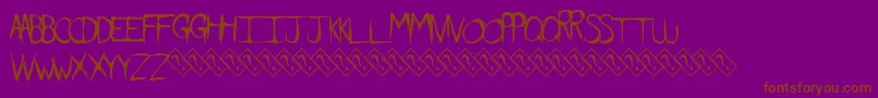 Lisätietoja Dirtyfeature-fontista Dirtyfeature-fontti – ruskeat fontit violetilla taustalla